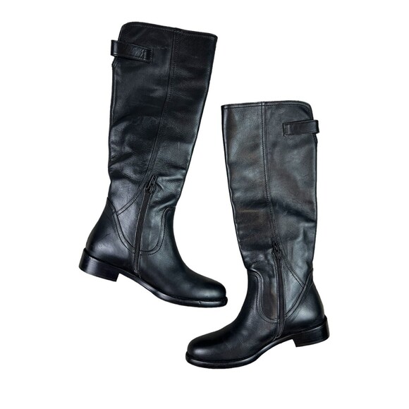 Napoleoni Italy Riding Style Boots Size 36 Black Leather Equestrian - Picture 2 of 12